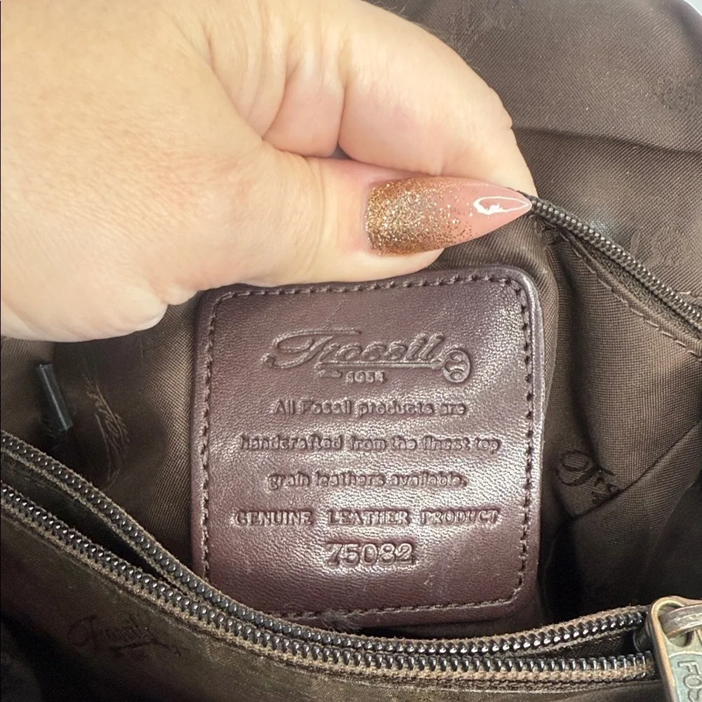 Vintage Fossil unisex Leather Bag